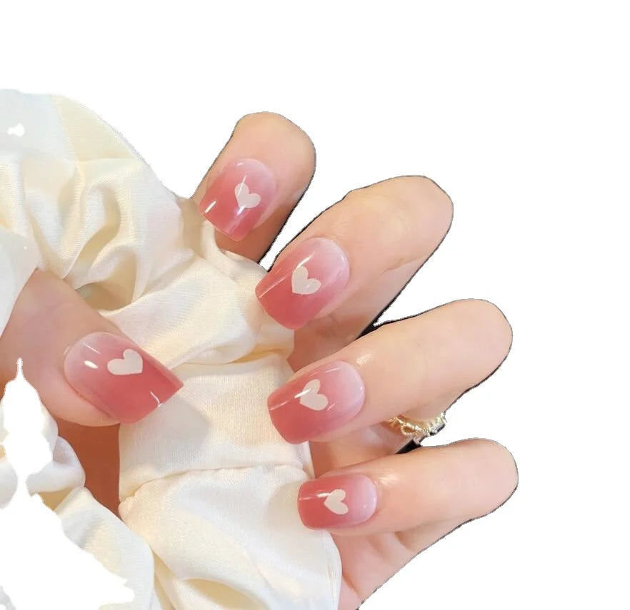 Wholesale Short False Nails Abs square Fake Press on Acrylic Nails for Young Nails