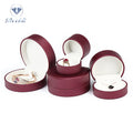 Luxury High Grade Brushed Pu Leather Jewelry Box Packaging Ring Bracelet Necklace Earrings Ear Stud Drop Box