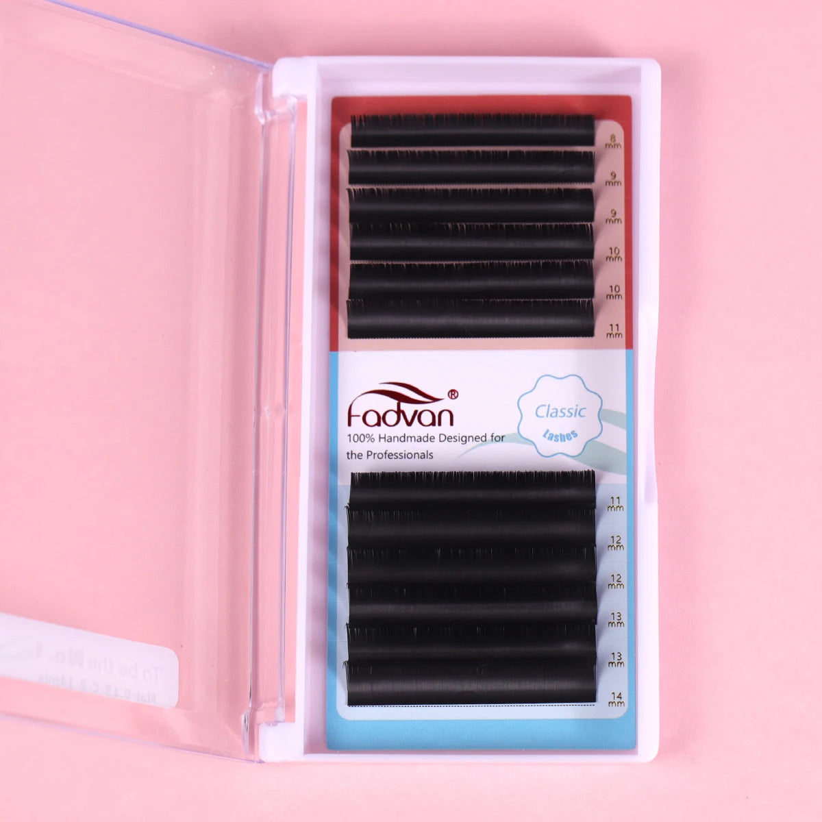 FADVAN Ellipse Flat Lashes Soft Split-Tips Fake Eyelash Extension Individual Eyelashes Nature Flat Ellipse Eyelashes Supplies