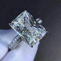 CAOSHI Engagement Wedding Silver Color Rings New Bling Big Zircon Stone Rings for Women