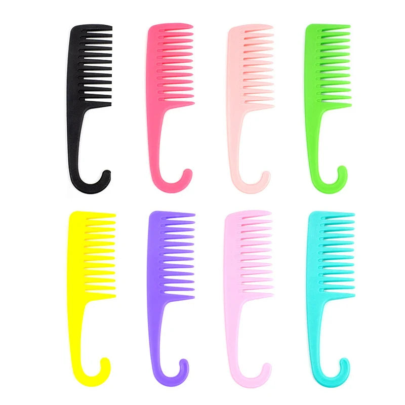 Custom Logo 5 Colors Anti Static Classic Home Large Shower Brush Comb Detangling Wide Tooth Hair Comb