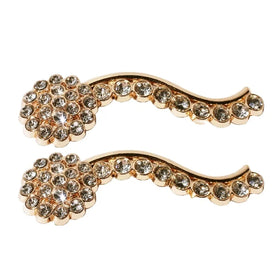 Luxury Ladies Shoes Accessory Metal Buckle Gold Plate Buckle Manufacturer Alloy Rhinestone Heavy Duty Safety Metal Clip Buckles
