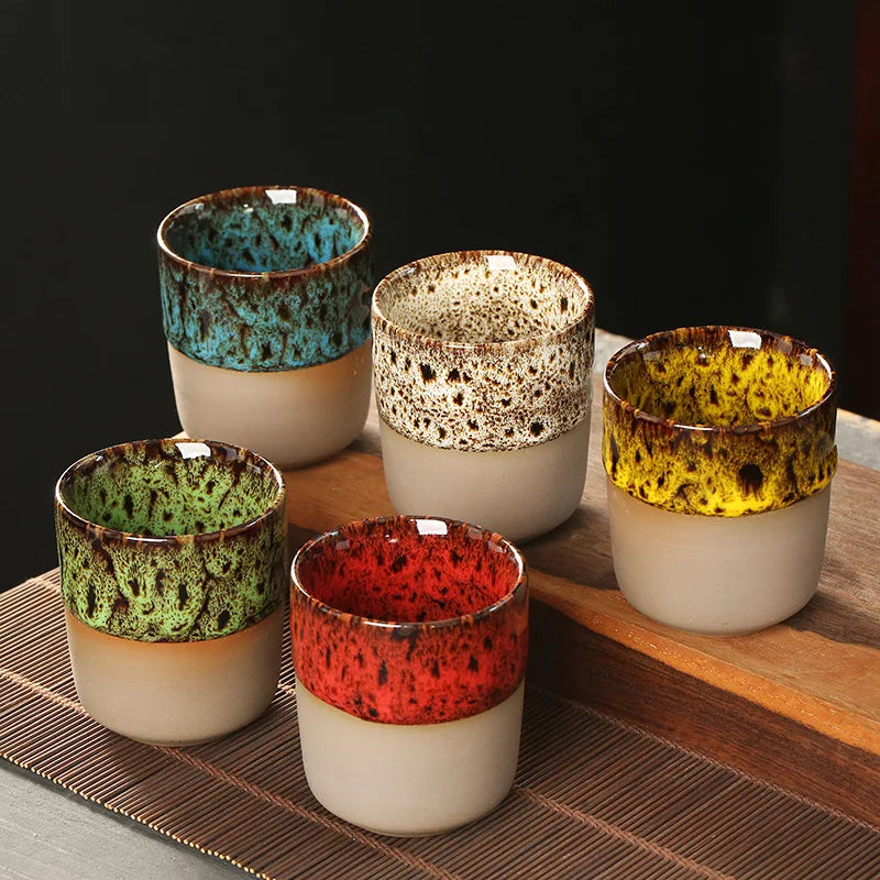 Chinese Kung Fu Tea Cup Cups Setsretro Kiln Changed Japanese Style Ceramic Clay Tea Service Cup/ 150ml