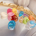 2025 Glitter Acrylic Fashion Resin Colorful Cute Shiny Chunky Rings Resin Ring Pop Jewelry