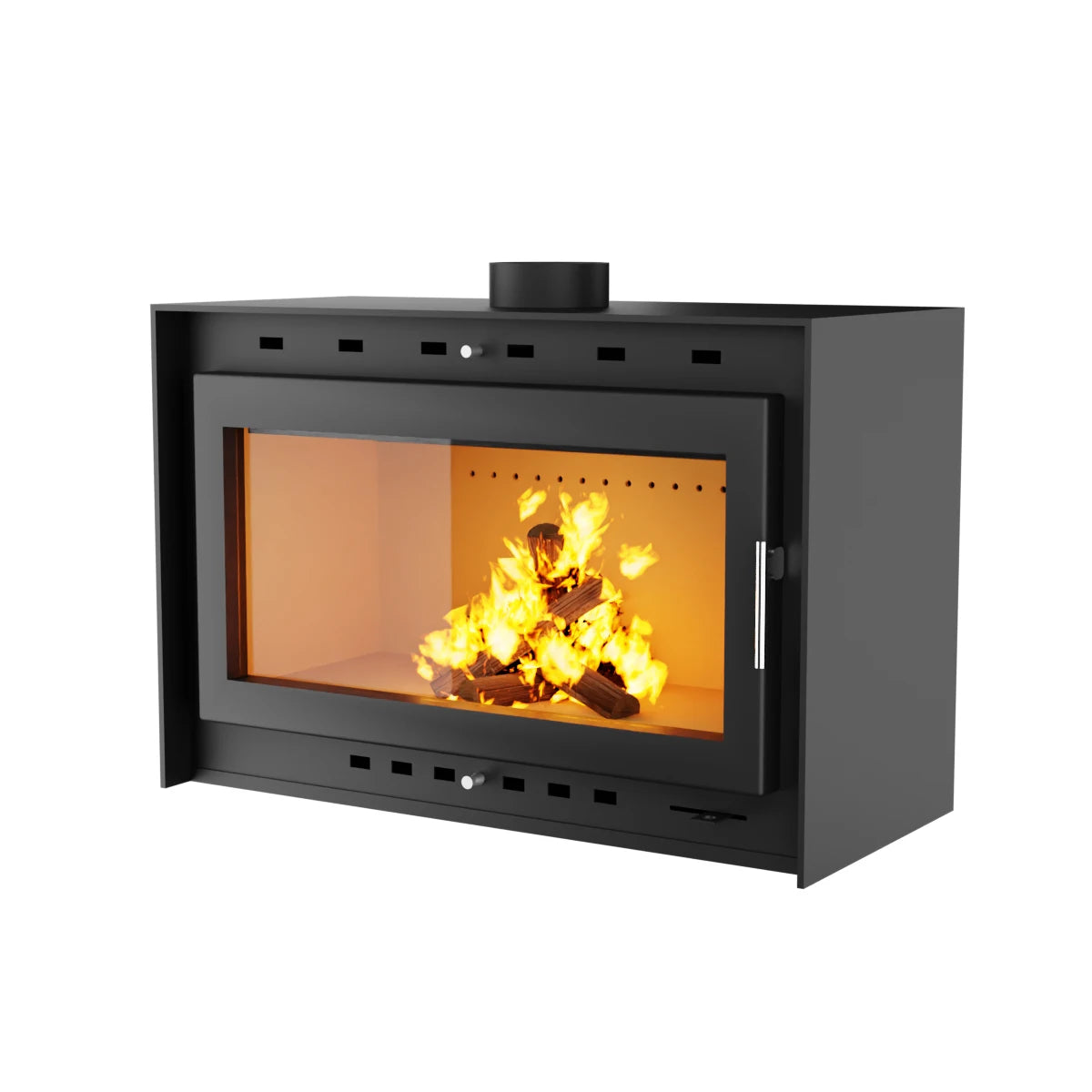 PANSEE TH-650 Modern Design Indoor Freestanding Carbon Steel Wood Stove-Eco-Friendly Lightweight Durable with 5 Year Warranty