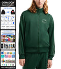 OEM Cotton Polyester Track Jacket Unisex Custom Logo Athletic Men Zip up Sports Hoodie Color Block Sleeve Jacket for Men