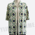 Custom Logo ODM&OEM Men's Short Sleeve Shirt Casual Breathable Crochet Cardigan Mens Slightly Boxy Shirts