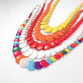 Fashion Bohemian Personality Trend Retro Color Turquoise Beaded Necklaces Disc Multi-color Optional Women's Sweater