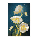 Abstract Gold Leaf Flowers Modern Printed Art Works Printed Aluminum Plate Picture Living Room Home Decoration