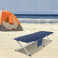 Woqi Modern Design Iron Metal Folding Cot Lightweight Portable Camp Bed for Adults for Outdoor Camping Hiking and Park Use