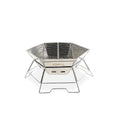 Ultra-Light Outdoor Stainless Steel Wood BBQ Grill Oven Portable Folding Bonfire Rack Charcoal-Fueled Camping Stove for Cooking