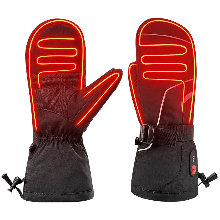 SAVIOR Customized Winter Cold Weathher Outdoor Sports Battery Power Heating Warm Thermal Electric Heated Ski Snowboard Gloves