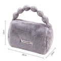 Handmade Velvet Quilted Zipper Closure Large Capacity Eco-Friendly Soft Furry Cosmetic Pouch Fashion Travel Makeup Organizer Bag