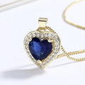 Premium Classic Blue With a Big Heart High Quality Love Pendant New Fine Fashion Custom Jewelry Style