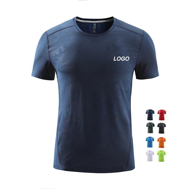 Wholesale New Process Knitted Solid Blend Stitching Breathable Eco-Friendly Fitness Running Mens Compression Short Sleeve White