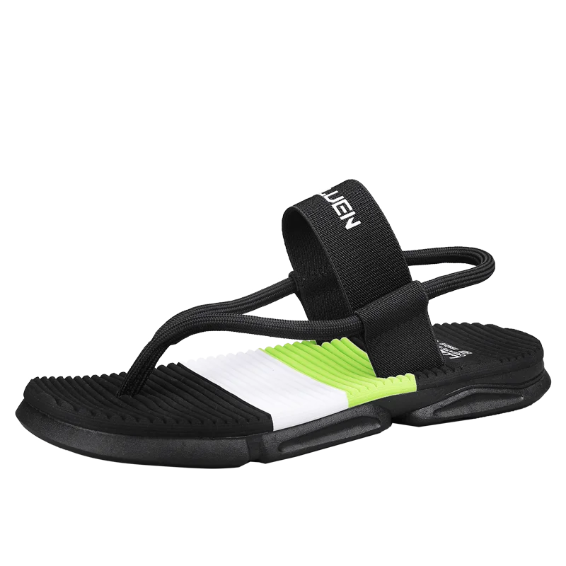 Greatslides Hot Selling Pvc Upper for SlipperBlack Flip Flops BeachMen'S Nonslip Slide Slippers Casual
