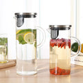 1000/1500ml Glass Pitcher Hot/Cold Water Jug Kettle Fruit Juice Iced Tea Container Bottle