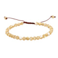 4mm Natural Topaz Rope Bracelet for Women Handmade Braided Bead Natural Stone Beads Wrap Bracelets Bohemian Jewelry Adjustable