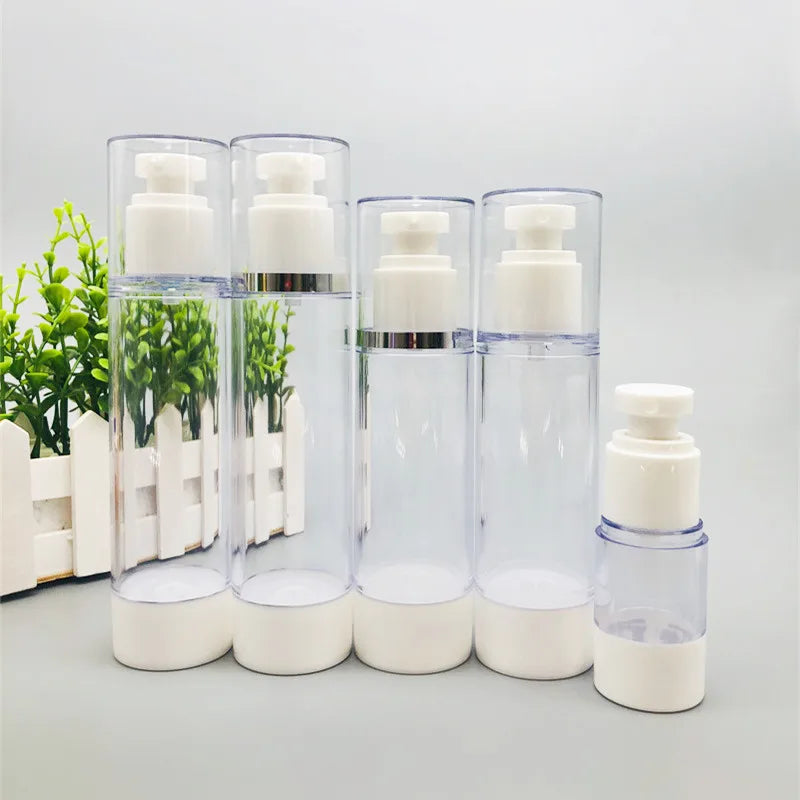 Empty Refillable 30ml 50ml 100ml 120ml Clear Matte Pink Plastic Airless Pump Bottles for Cream and Lotion Cosmetics