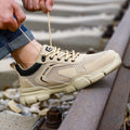 For GUYISA Fashion European Standard Steel Toe Safety Shoes Summer Breathable for Winter and Autumn