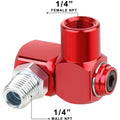 Red 1/4 Inch Forged Air Tool Swivel Fitting 360 Degree Air Hose Connector Industrial Portable Air Tool Adapter 3-Year Warranty