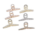 Pearl Metal Big Hair Claw Clips Fashion Luxury Elegant Gold Barrettes Rhinestone Eco-Friendly No Slip Hair Clamp Grips Women