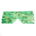 Huiying Natural Crystal Cooling Sleep Green Aventurine Facial Jade Eye Mask