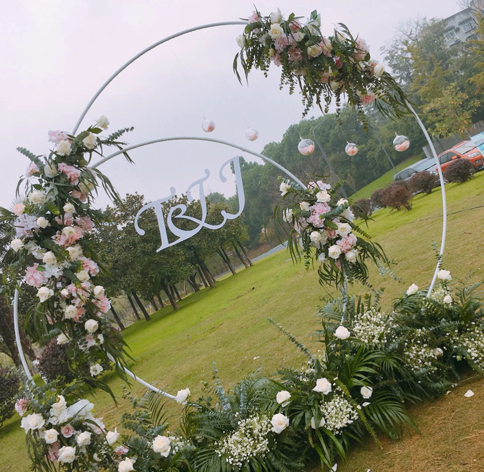 M295 Gold Wedding Metal Circle Arch Flower Arches Iron Doors for Sale