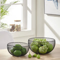 Creative Eco-Friendly Wrought Iron Fruit Basket Home Desktop Multifunctional Metal Storage Rack for Snacks