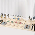 DIGU New Design Microfiber Display Stand for DIY Show Luxury Good Watch Bracelet Necklace Beading Jewelry Organizer Display Tray