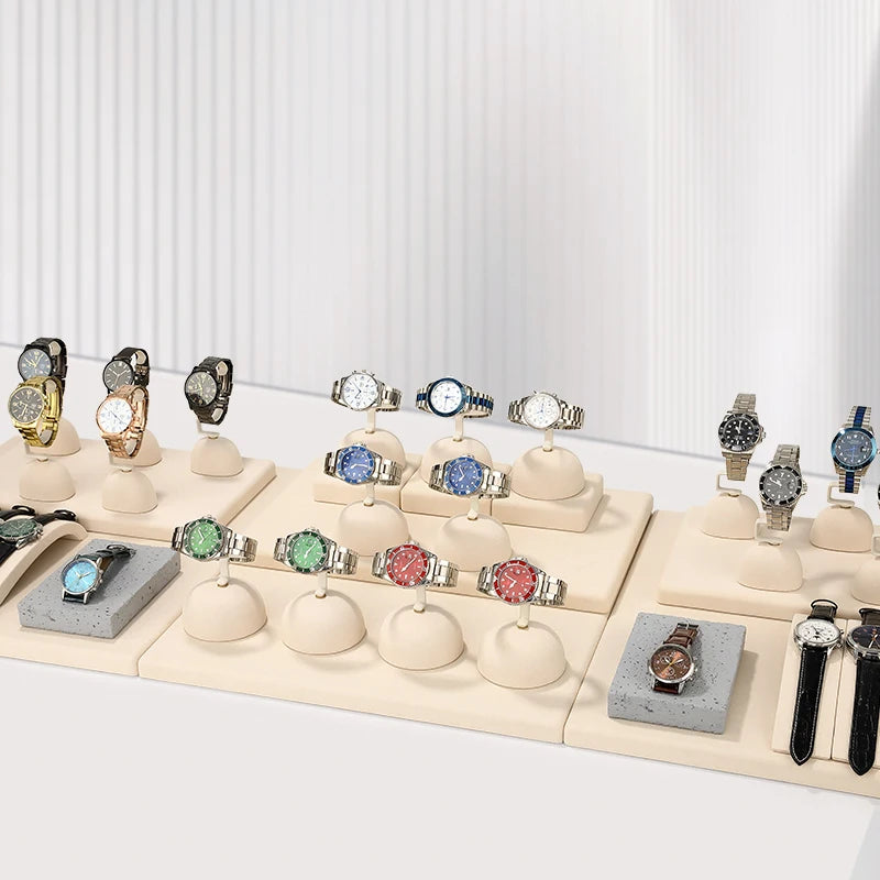 DIGU New Design Microfiber Display Stand for DIY Show Luxury Good Watch Bracelet Necklace Beading Jewelry Organizer Display Tray