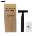 JDK Factory Price Custom Logo Professional Silver Metal Handle Imported Satinless Steel Blades Double Edge Safety Razor for Men