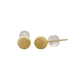 Trendy Fashion 18K Solid Gold 6mm Ball Shape Stud Earrings for Women Wedding & Anniversary Jewelry Wholesale