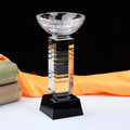 Crystal Black Accented Cup Vase Trophy Award MH-J0814