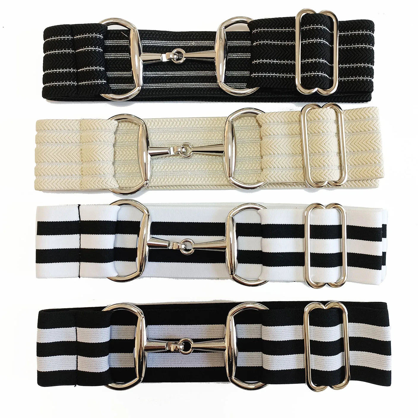 Free Engraved Logo 2 Inch 5 cm Wide Equestrian Elastic Belt for Horse Riding Customizable Bit Accessories Snaffle Bit Buckle