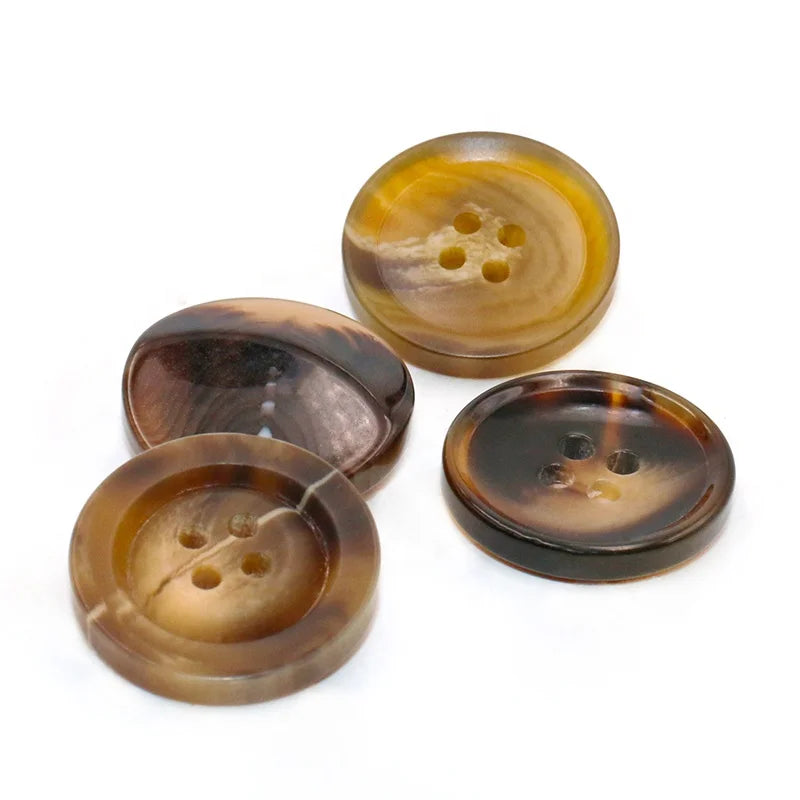Factory Direct Various Size Plastic Sewing Windbreaker Retro Resin Buttons Custom logo