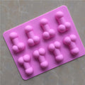 New Arrival Funny C Cake Mold 8 Holes Ice Cube Tray Ice Mold DIY Silicone Chocolate Fondant Molds