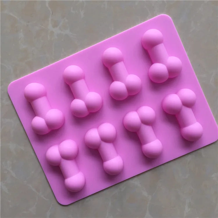 New Arrival Funny C Cake Mold 8 Holes Ice Cube Tray Ice Mold DIY Silicone Chocolate Fondant Molds