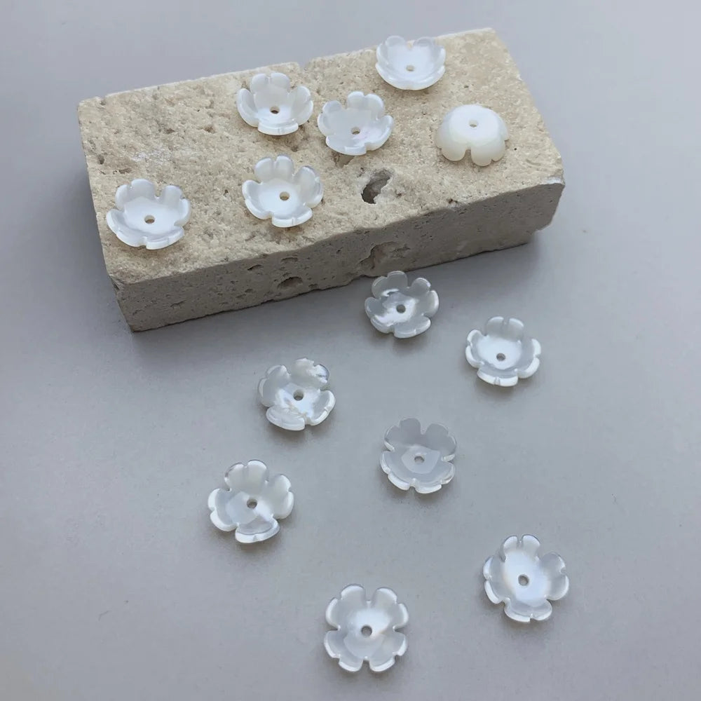 Wholesale Custom White Shell Bone Coral Flower Loose Beads for DIY Jewelry Making & Fashion Accessories
