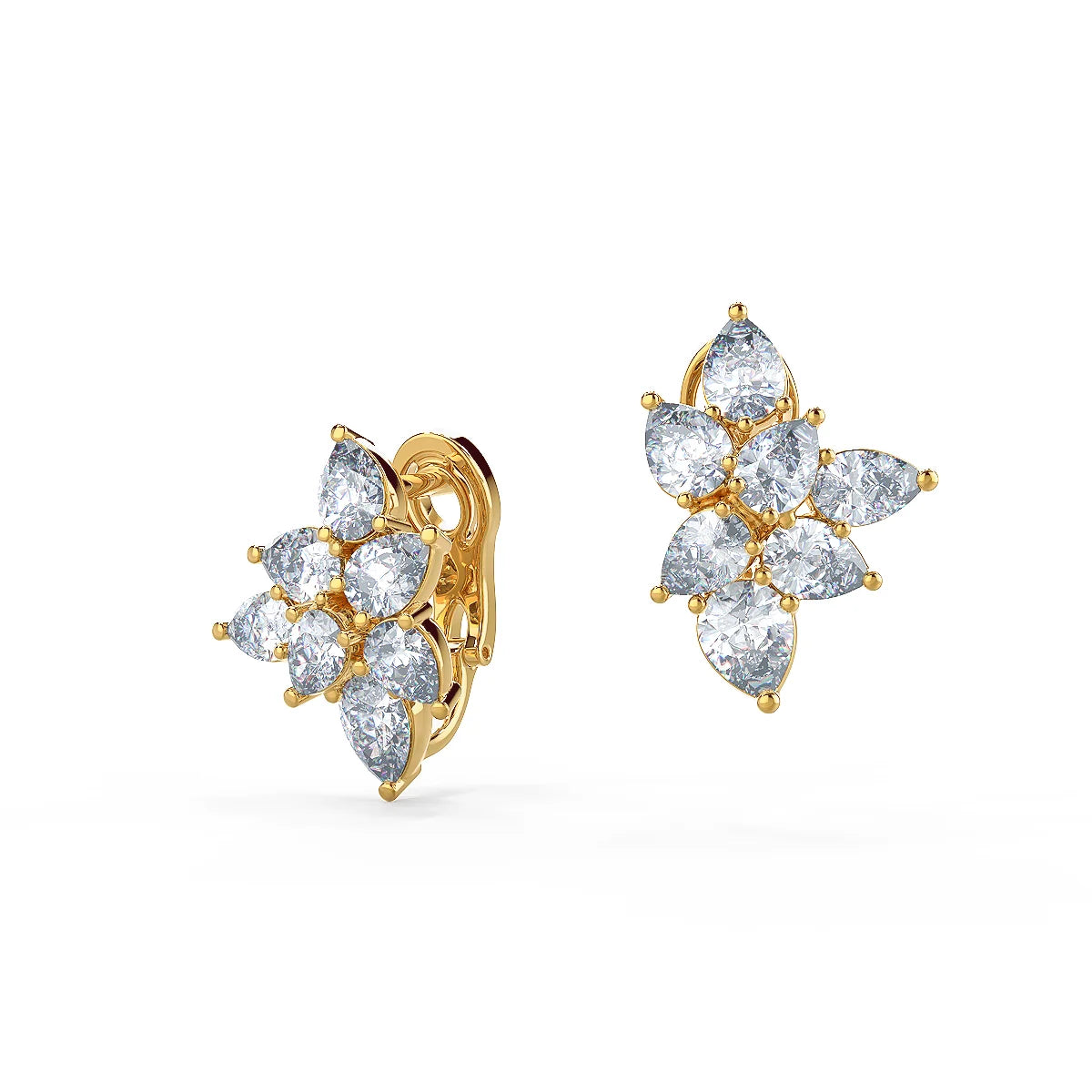 Laodun Latest Design Women S925 Stud Earrings Tiny Elegant Creative CZ Diamond Luxury Sterling Silver Earrings Vermeil