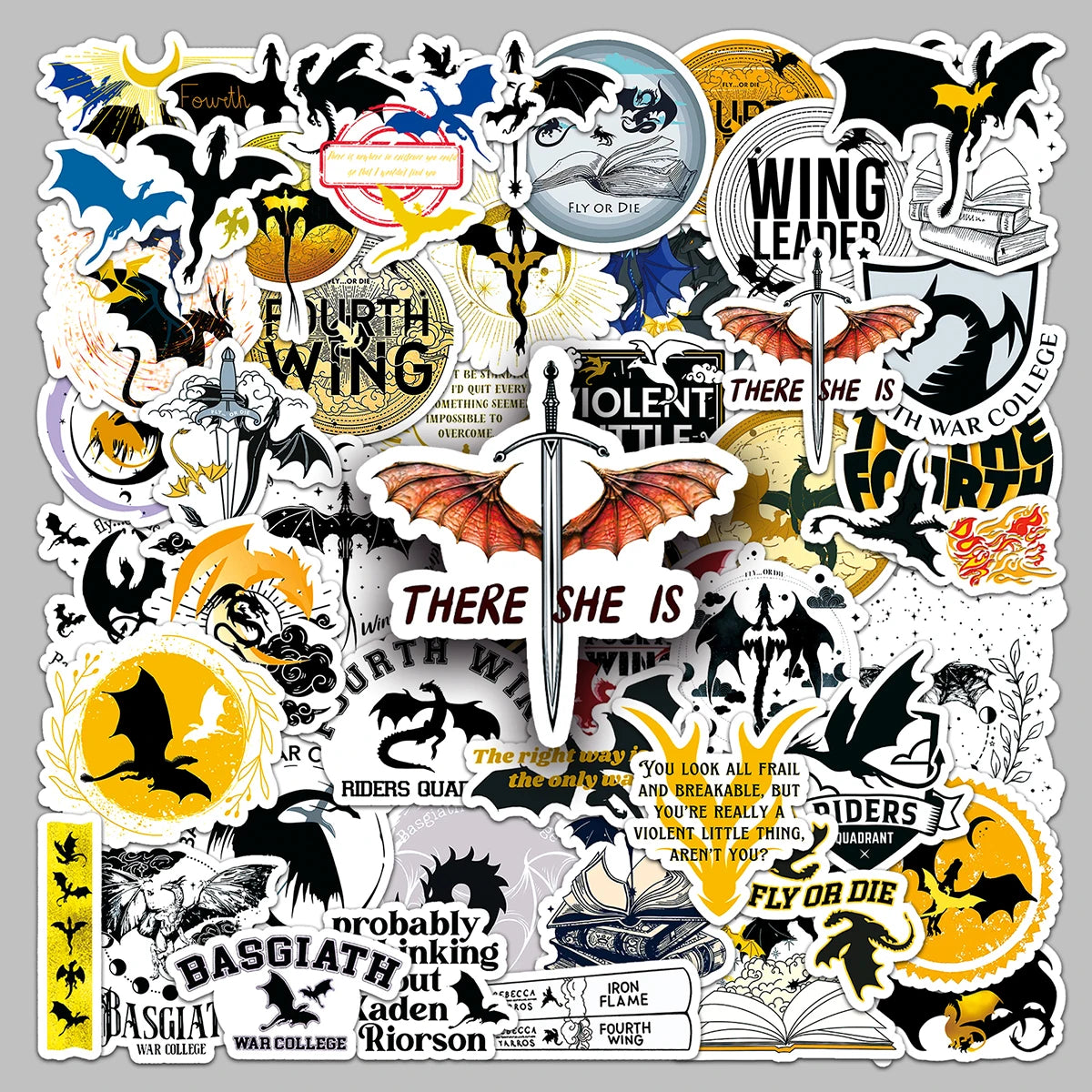50PCS Factory Direct Sales Toy Stickers Uv Printing Personalized Customized Affordable Fourth Wing Stickers