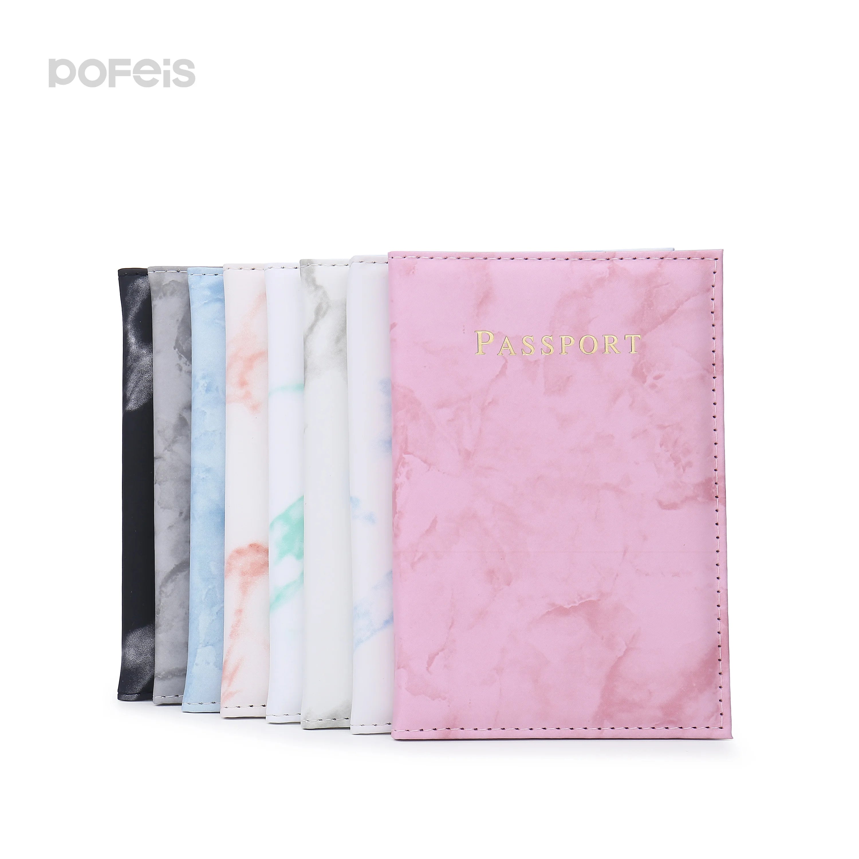 New Diy Pvc Faux Leather Family Travel Wedding School Bus Gift Id Card Holder Document Wallets Custom Logo Passport Holder