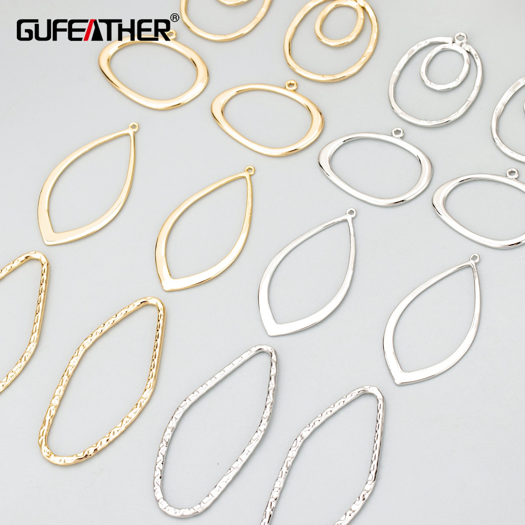 MD68  Jewelry Accessories18k Gold Rhodium Platedcoppernickel Freecharmsdiy Pendantsmaking Findings6pcs/lot