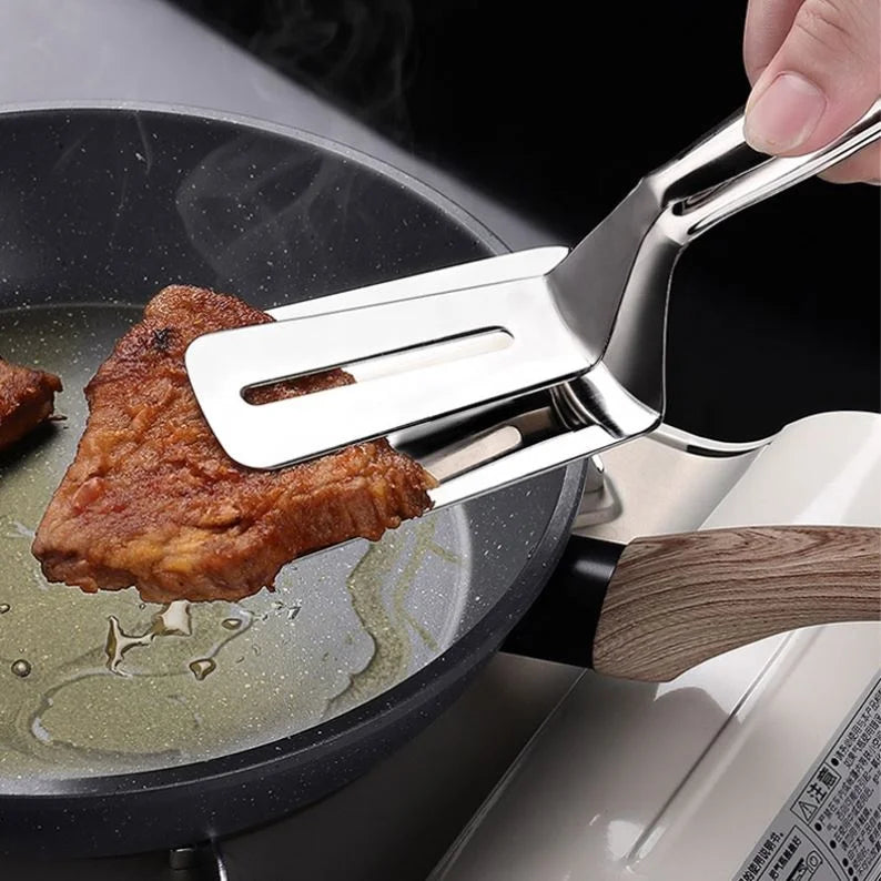 Kitchen Multifunctional Stainless Steel Steak Clamp Simple Fried Fish Baking Bread Barbecue Frying Shovel Food Clamp