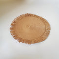 Woven Round Decorative Placemat With Fringe for Wedding Party