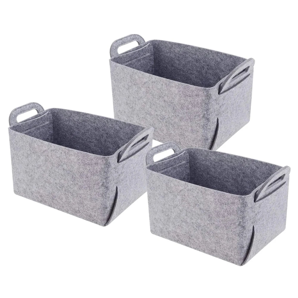 Foldable Organizing Felt Storage Box Baskets
