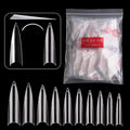 600pcs/Bag Long Pointed Stiletto False Nail Tips Acrylic Gel Half Cover Fake Nails for Nail Salon