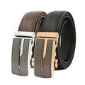 LQbelt Leather Belt Men's Automatic Buckle Belts for Men Ratchet Custom Design Factory Direct Sale