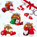 Wholesale Cute Cartoon Santa's Hat PVC Rubber Mitten Keychain 3D Custom Personalized Keyring Christmas Accessories Keychain Bulk
