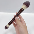 Custom  Large Double Head Powder Highlight Brush Hourglass Series Vegan Luxury Professional Makeup Brushes Factory